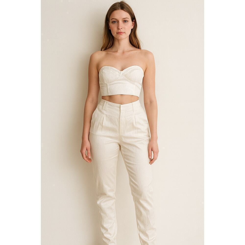 RtA Matching Modern Set Bustier & High Waist Trousers Size 8 NWT